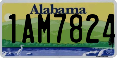 AL license plate 1AM7824