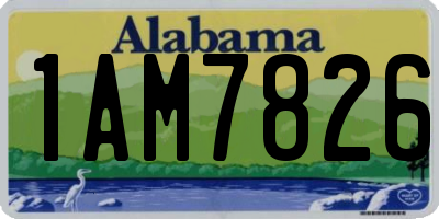 AL license plate 1AM7826