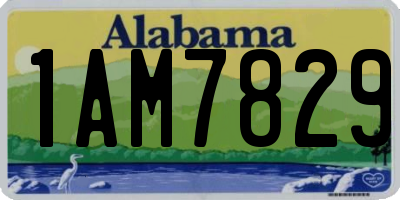 AL license plate 1AM7829