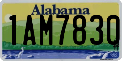 AL license plate 1AM7830