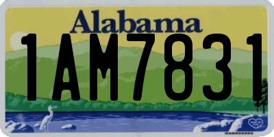 AL license plate 1AM7831