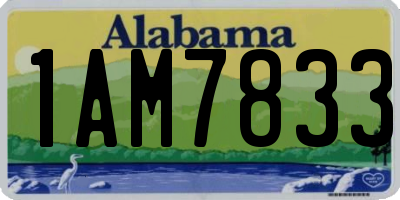 AL license plate 1AM7833