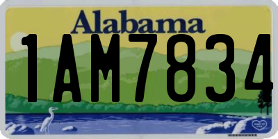 AL license plate 1AM7834