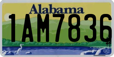 AL license plate 1AM7836