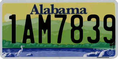 AL license plate 1AM7839