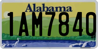 AL license plate 1AM7840