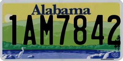 AL license plate 1AM7842
