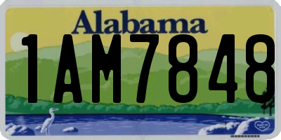 AL license plate 1AM7848