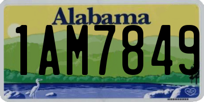 AL license plate 1AM7849
