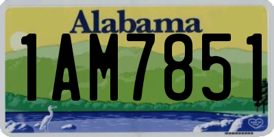 AL license plate 1AM7851