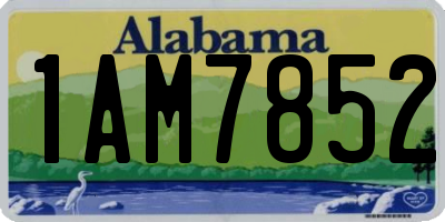 AL license plate 1AM7852
