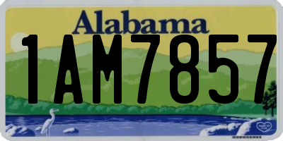 AL license plate 1AM7857