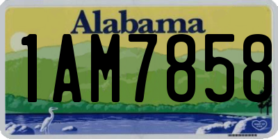 AL license plate 1AM7858