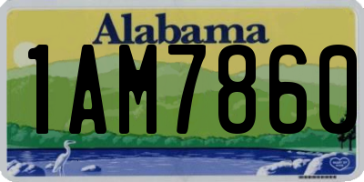AL license plate 1AM7860