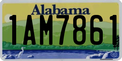 AL license plate 1AM7861