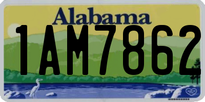 AL license plate 1AM7862
