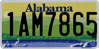 AL license plate 1AM7865