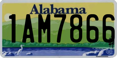 AL license plate 1AM7866