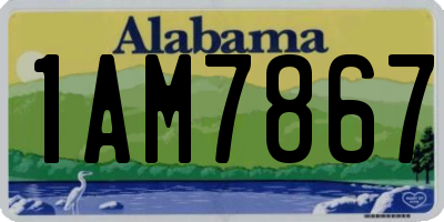 AL license plate 1AM7867