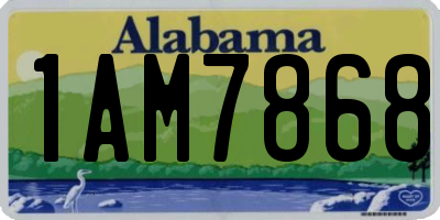 AL license plate 1AM7868