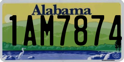 AL license plate 1AM7874