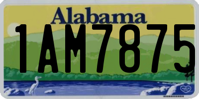 AL license plate 1AM7875