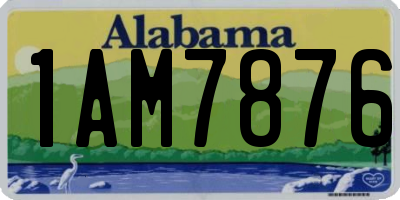 AL license plate 1AM7876