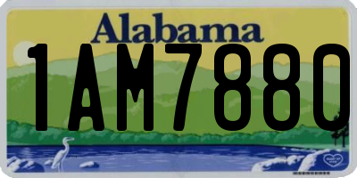 AL license plate 1AM7880