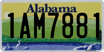 AL license plate 1AM7881