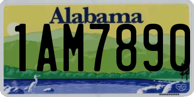 AL license plate 1AM7890