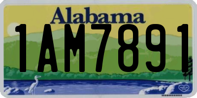 AL license plate 1AM7891