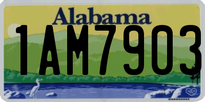 AL license plate 1AM7903