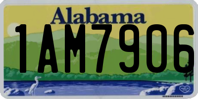AL license plate 1AM7906