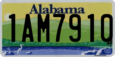 AL license plate 1AM7910