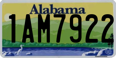 AL license plate 1AM7922