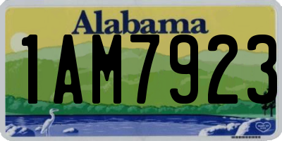 AL license plate 1AM7923