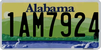 AL license plate 1AM7924