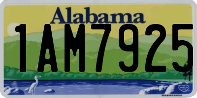 AL license plate 1AM7925