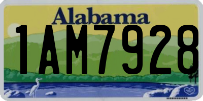 AL license plate 1AM7928