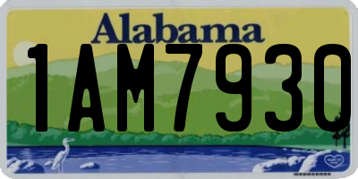 AL license plate 1AM7930