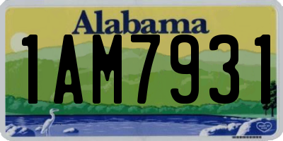 AL license plate 1AM7931