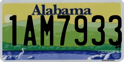 AL license plate 1AM7933