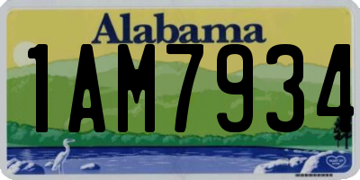 AL license plate 1AM7934