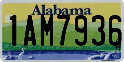 AL license plate 1AM7936