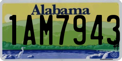 AL license plate 1AM7943