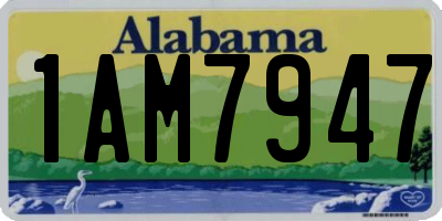 AL license plate 1AM7947