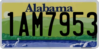 AL license plate 1AM7953