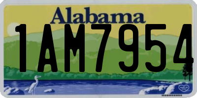 AL license plate 1AM7954