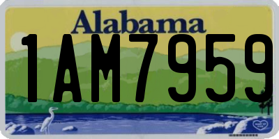 AL license plate 1AM7959