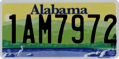 AL license plate 1AM7972